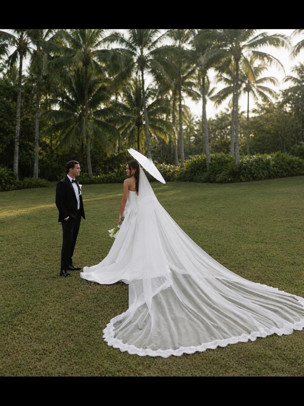 Elegant White Cathedral Veil